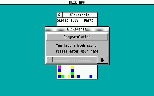 Klikomania atari screenshot
